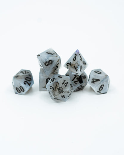 Plague Mask | Emberglow Original | 7 or 8 Piece Sharp Edge Resin Dice Set