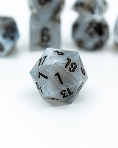 Plague Mask | Emberglow Original | 7 or 8 Piece Sharp Edge Resin Dice Set