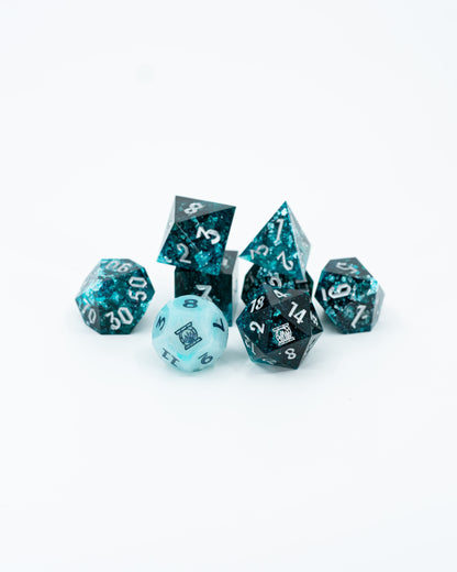 Prelude | Emberglow Original | 7 or 8 Piece Sharp Edge Resin Dice Set