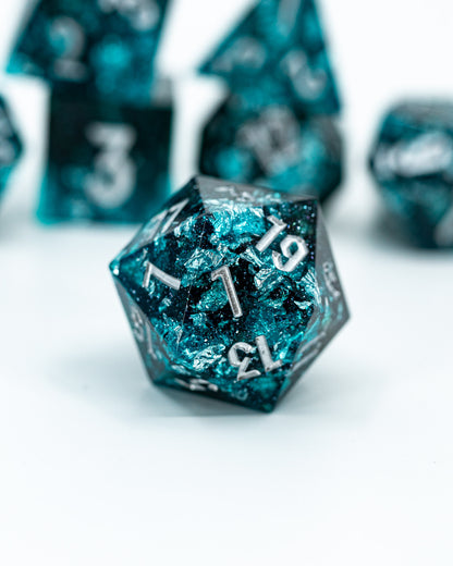 Prelude | Emberglow Original | 7 or 8 Piece Sharp Edge Resin Dice Set
