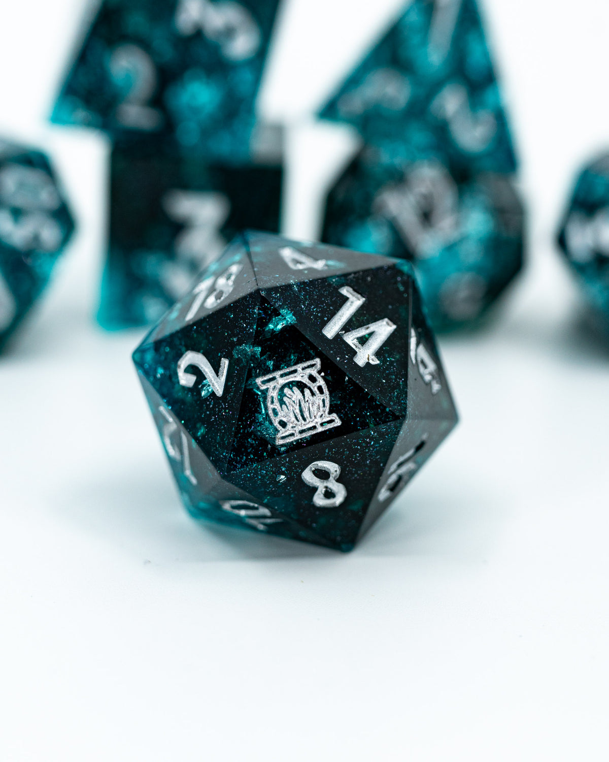Prelude | Emberglow Original | 7 or 8 Piece Sharp Edge Resin Dice Set