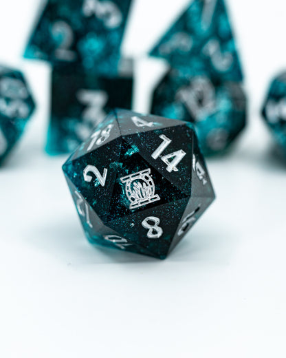 Prelude | Emberglow Original | 7 or 8 Piece Sharp Edge Resin Dice Set