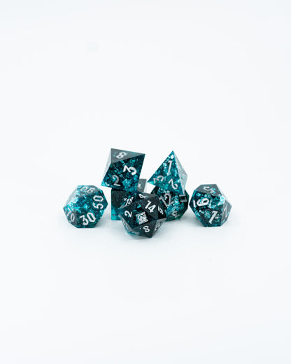 Prelude | Emberglow Original | 7 or 8 Piece Sharp Edge Resin Dice Set