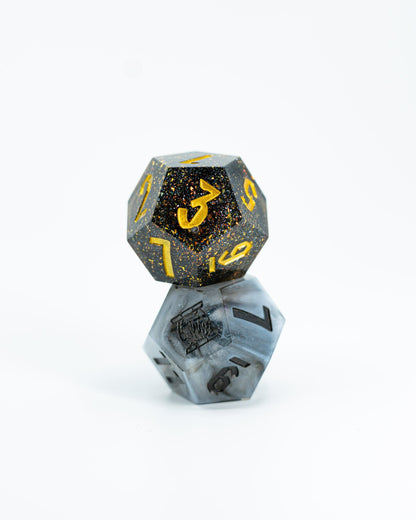 Dead/Reborn | 2 Sharp Edge Resin Oversized 33mm D12 Dice | Duality Dice
