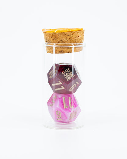 Flame/Flower | 2 Sharp Edge Resin Oversized 33mm D12 Dice | Duality Dice