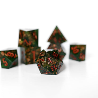 Rangers of Ithilien | Emberglow Original | 7 Piece Sharp Edge Dice Set