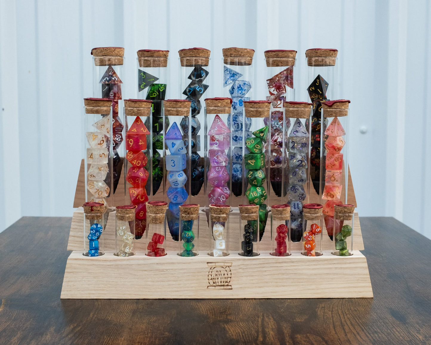 Dice Display Stand | Mixed Vial Display | Large Pyramid