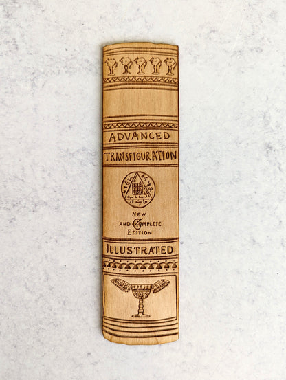 Advanced Transfiguration | Harry Potter | Engraved Wooden Bookmark (T) - Emberglow Gaming