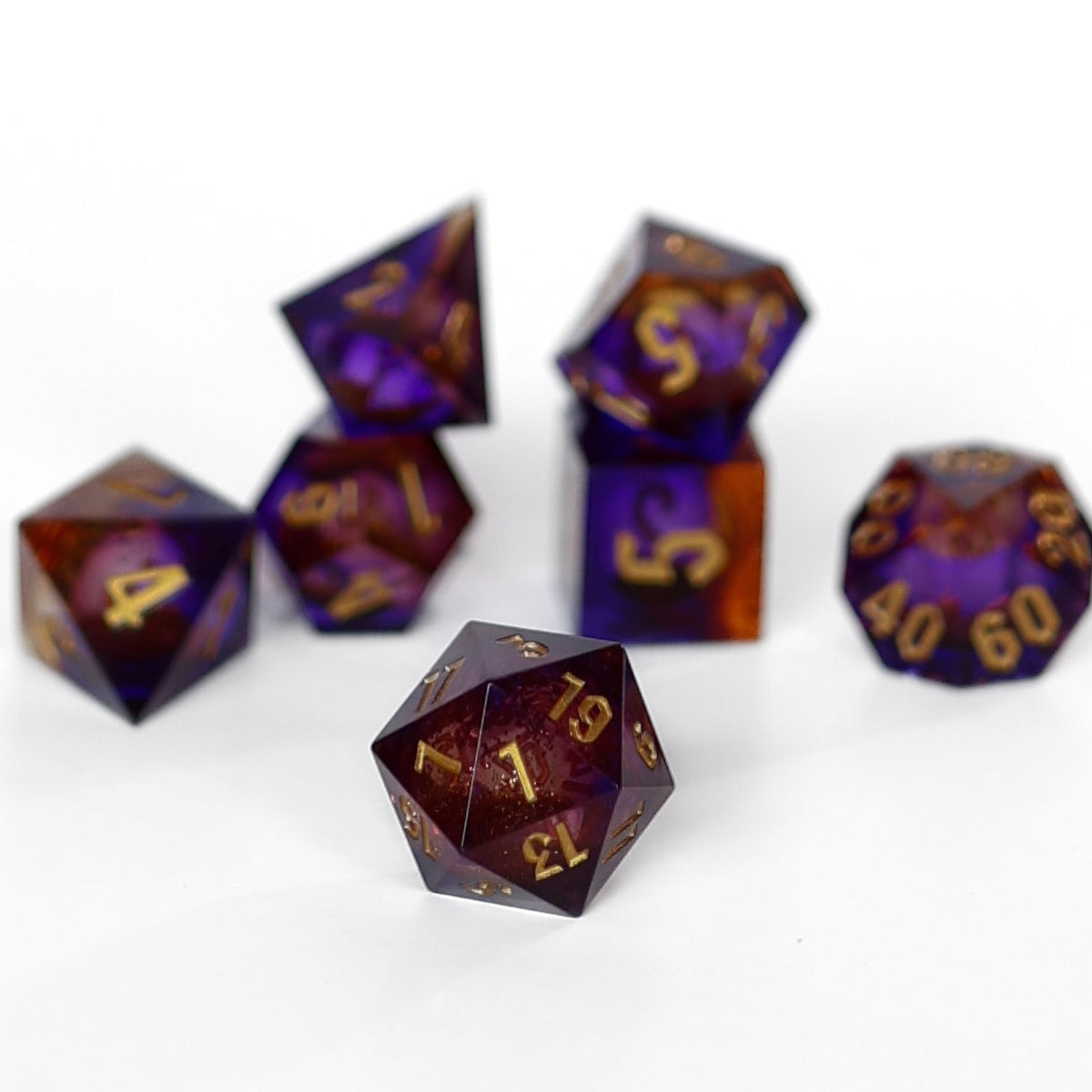 JZW | 7 Piece Liquid Core Dice Set