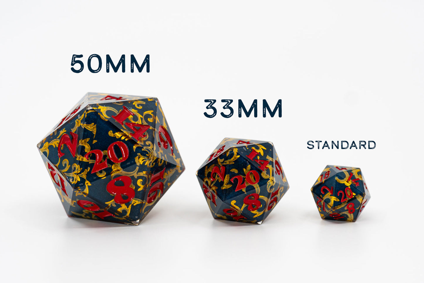 Roll BIGGER! Moar WHIPPY!! | JzW Themed 33mm Resin Cast 20-sided Die (in extra fancy box!)