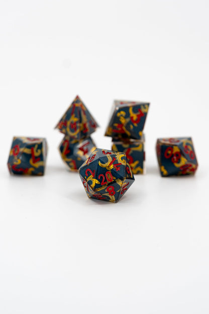 Roll for Whippery! | JzW Themed 7 piece Resin Cast DnD Dice Set (in extra fancy box!)
