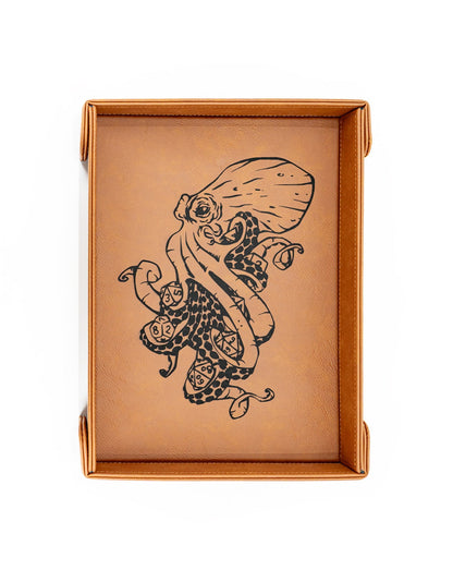 Kraken | LG Magnetic Vegan Leather Dice Tray (Rectangular)