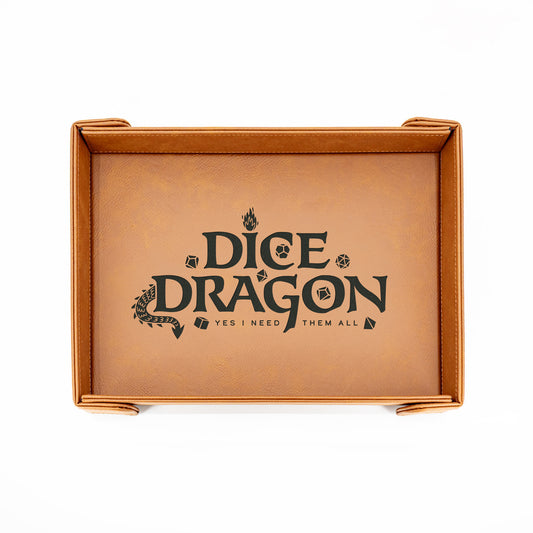 Dice Dragon | LG Magnetic Vegan Leather Dice Tray (Rectangular)