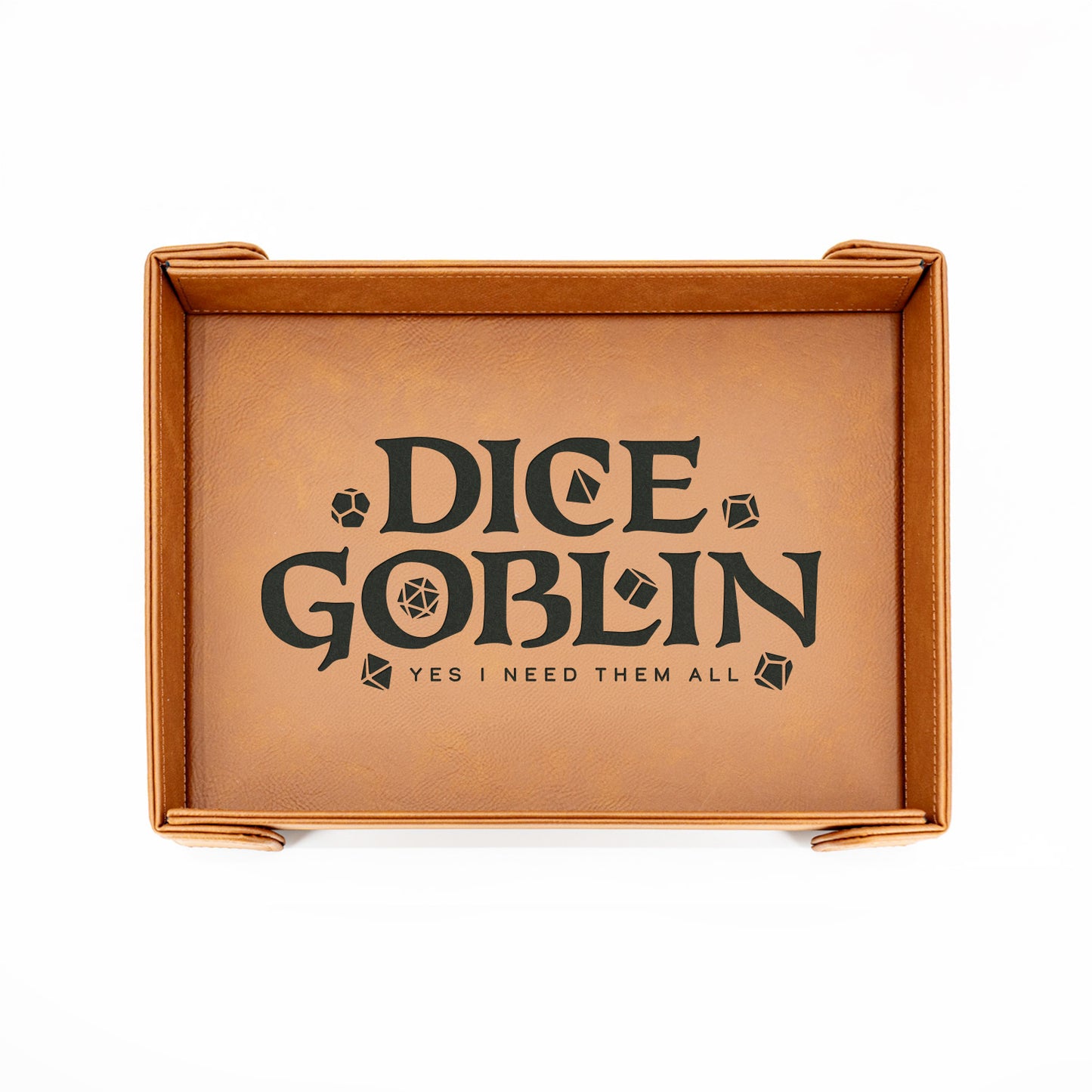 Dice Goblin | LG Magnetic Vegan Leather Dice Tray (Rectangular)