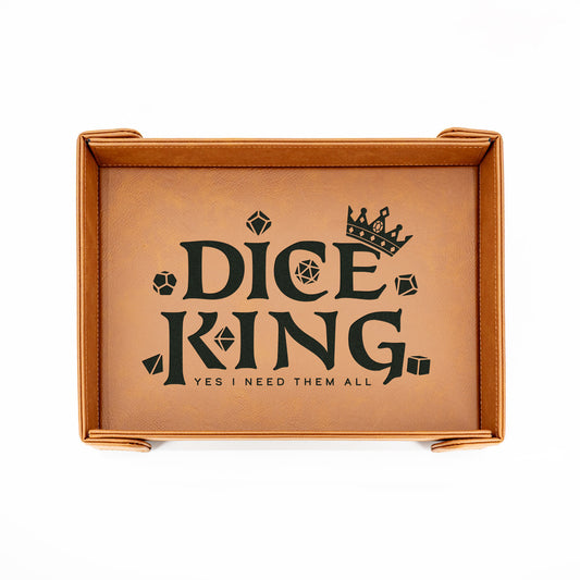 Dice King | LG Magnetic Vegan Leather Dice Tray (Rectangular)
