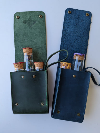 Genuine Leather Dice Pouch for Sharp Edge Dice (Large) - Emberglow Gaming