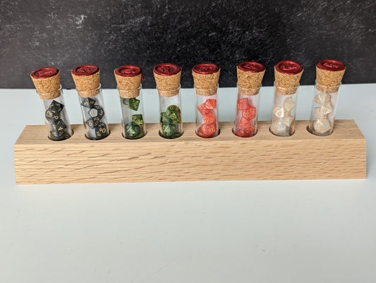 Dice Display Stand | Mini Dice Vials | Large Pyramid - Emberglow Gaming