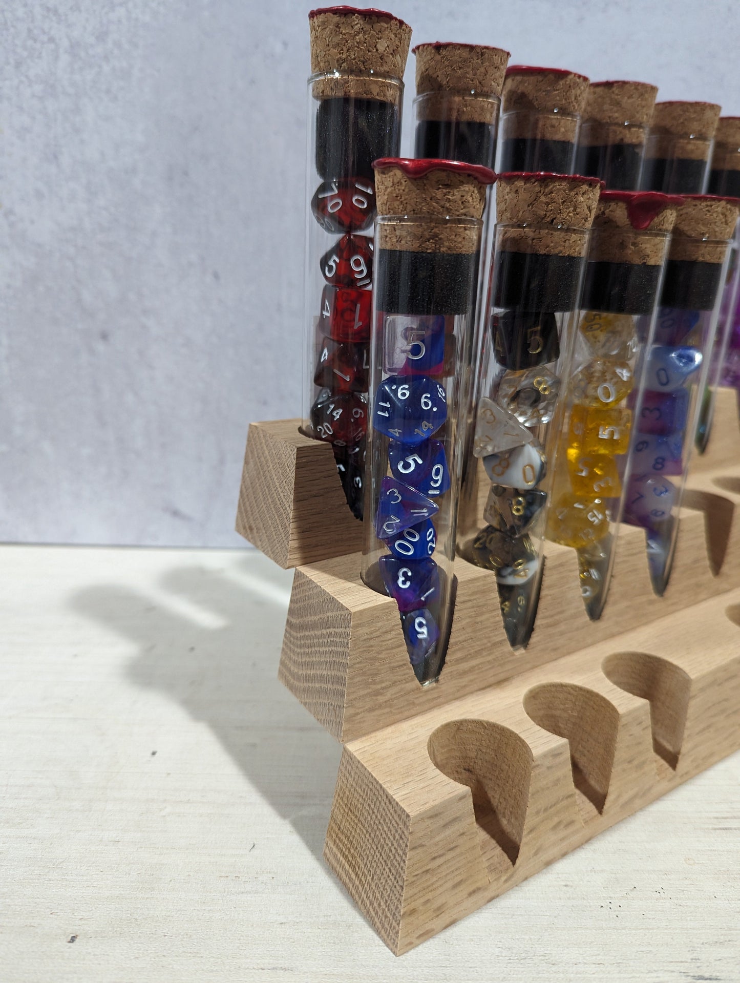 Dice Display Stand | Acrylic Dice Vials | Large Pyramid - Emberglow Gaming