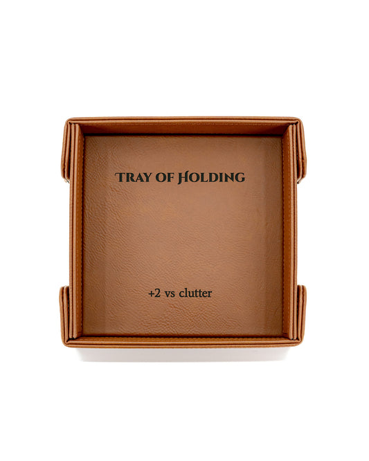 Tray of Holding | SM Magnetic Vegan Leather Dice Tray (Square)
