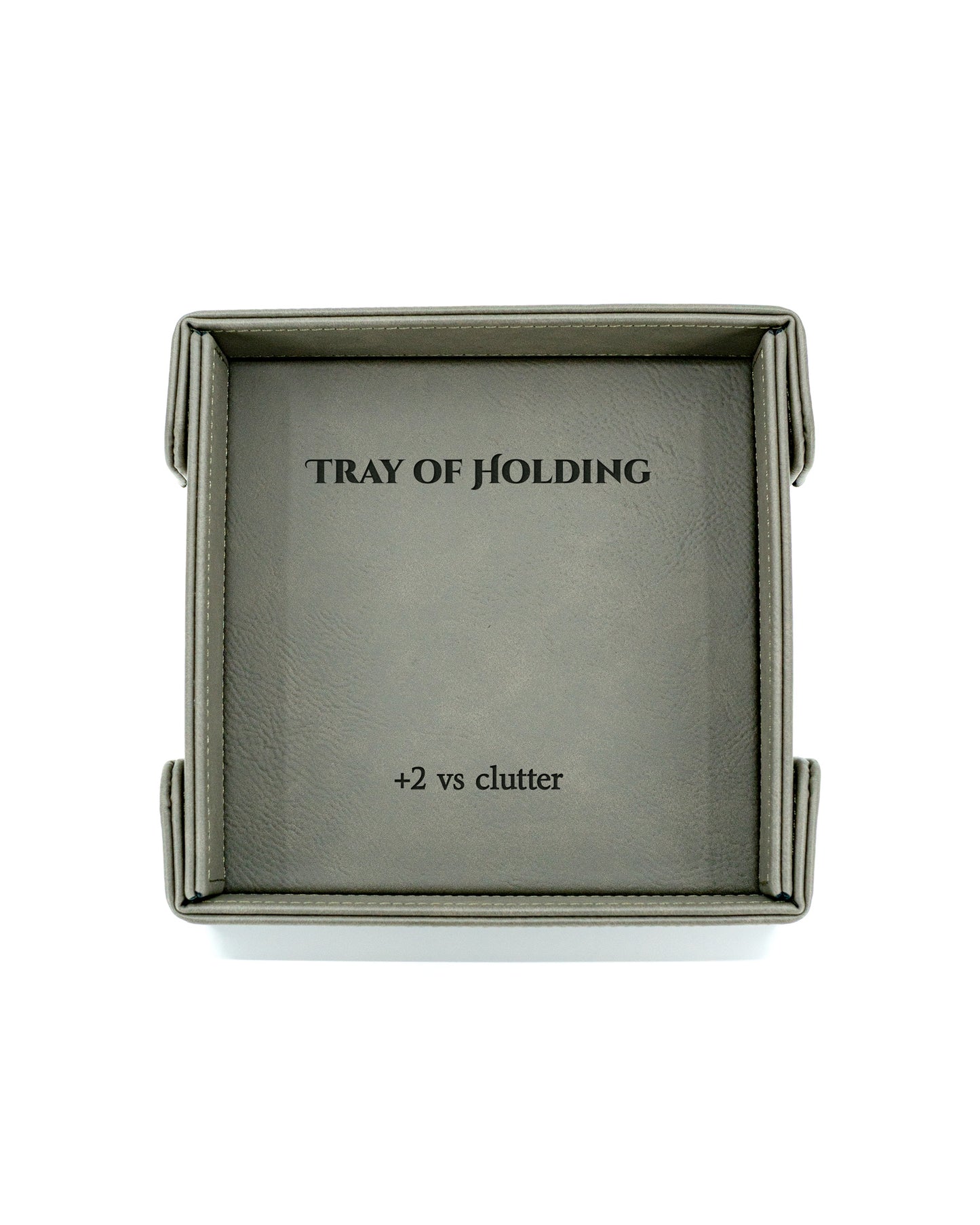 Tray of Holding | SM Magnetic Vegan Leather Dice Tray (Square)
