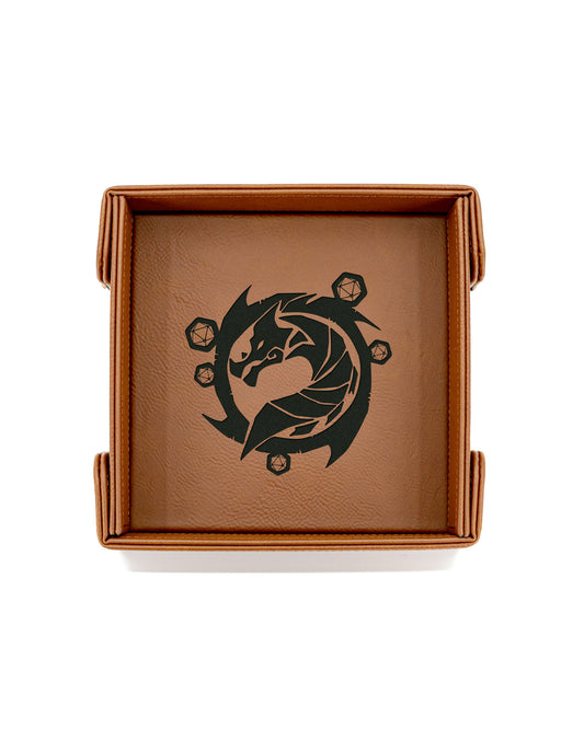 Waiting Wyvern | SM Magnetic Vegan Leather Dice Tray (Square)
