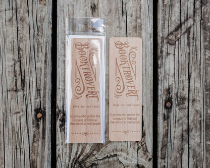 Booktrovert | Engraved Wooden Bookmark