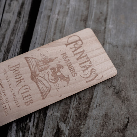 Fantasy Readers Book Club | Engraved Wooden Bookmark