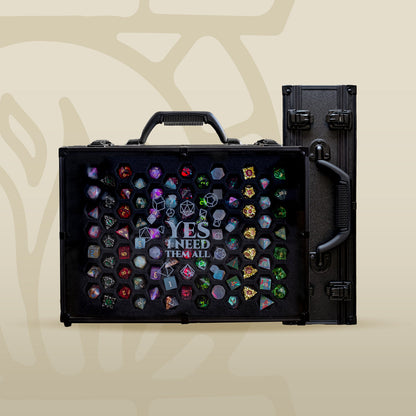 COLOSSAL Yes I Need Them All | 66 Set Capacity | Plexi Glass Dice Display Case - Emberglow Gaming