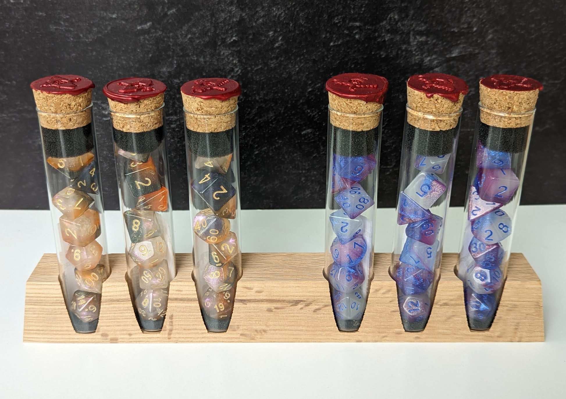 Dice Display Stand | Acrylic Dice Vials | Large Pyramid - Emberglow Gaming