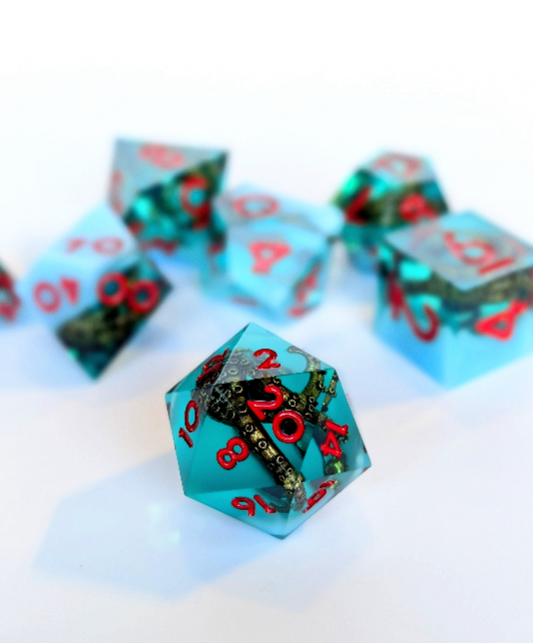Aegir’s Wrath | 7 Piece Sharp Edge Dice Set