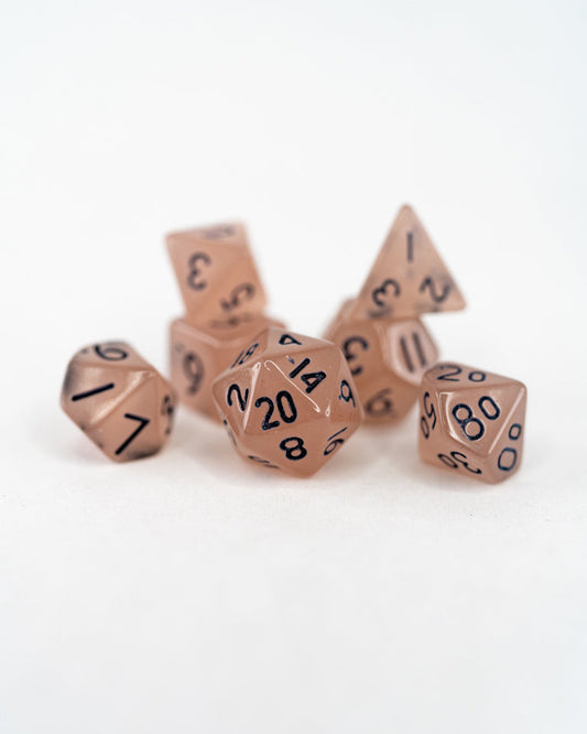 Goodberry | Glow in the Dark | 7 Piece Mini Acrylic Polyhedral Dice Set - Emberglow Gaming