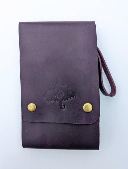 Genuine Leather Dice Pouch for Acrylic Dice (Medium) - Emberglow Gaming