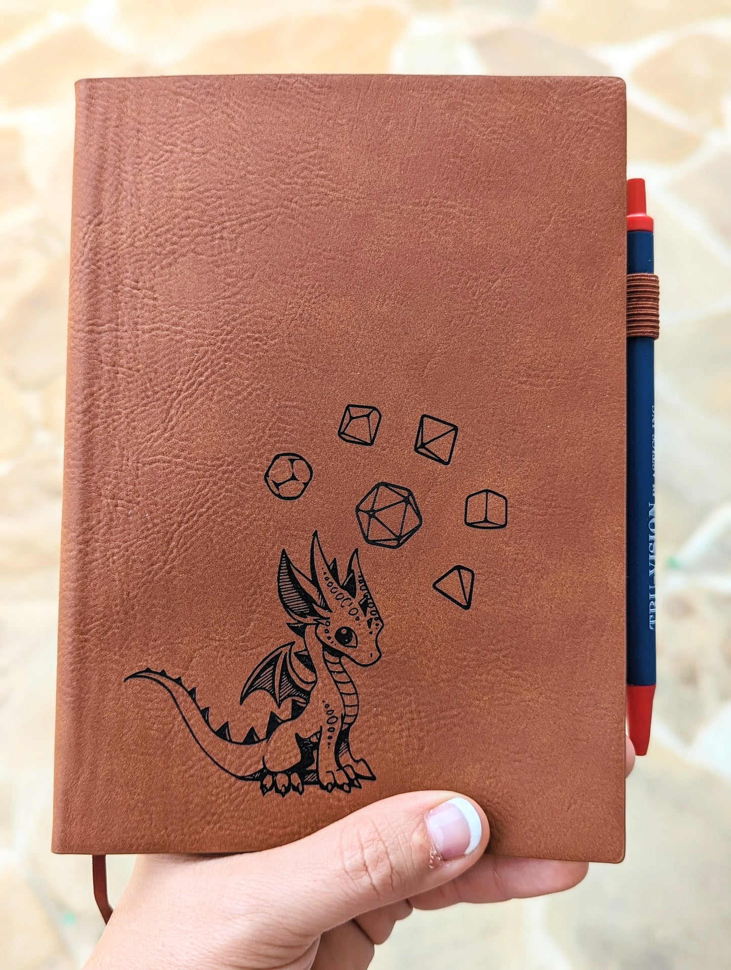 Custom Design | Vegan Leather Mini Dot Grid Journal (T) - Emberglow Gaming
