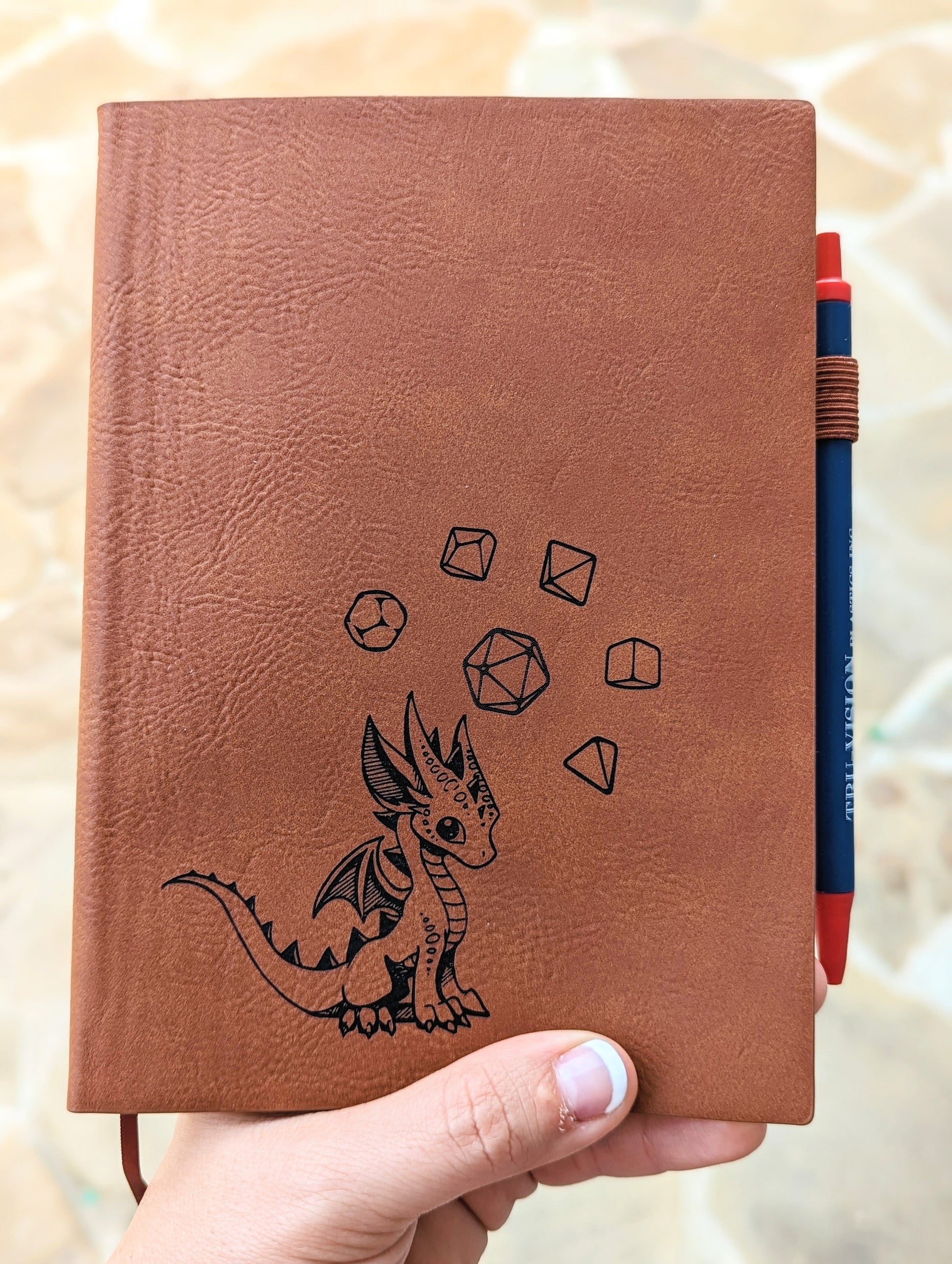 Custom Design | Vegan Leather Mini Dot Grid Journal (T) - Emberglow Gaming