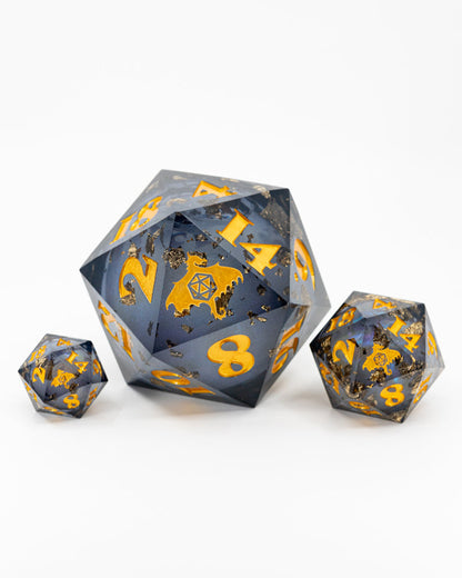Telemachus | 50mm Sharp Edge D20 - Emberglow Gaming