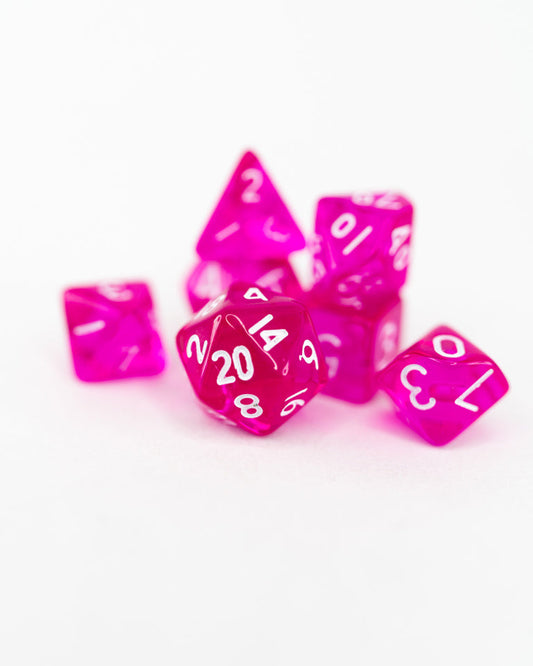 Imp | 7 Piece Mini Acrylic Polyhedral Dice Set - Emberglow Gaming