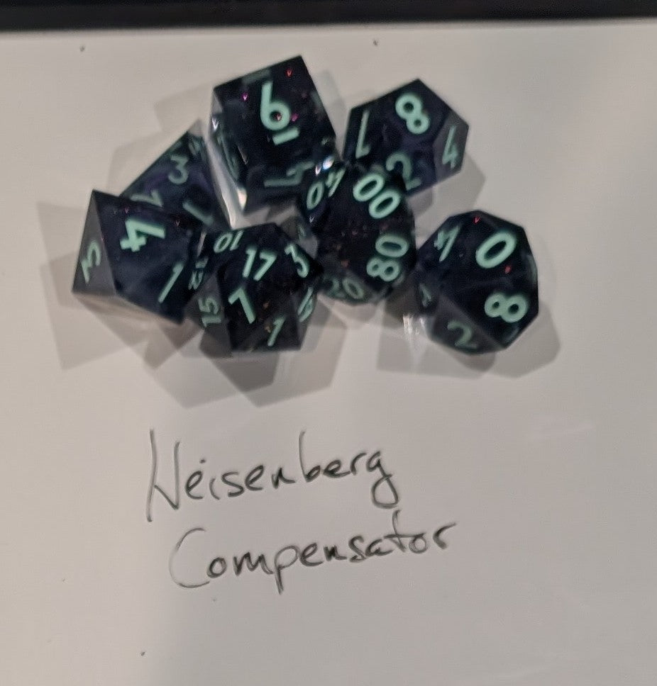 The Lightless Lands | Emberglow Original | 7 Piece Sharp Edge Resin Dice Set